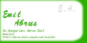 emil abrus business card